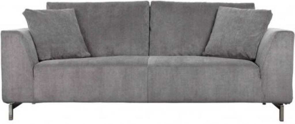 Zuiver Bank Sofa Dragon 3-seater Rib Cool Grijs z.g.a.n., Ophalen, Driepersoons, 75 tot 100 cm, Zo goed als nieuw