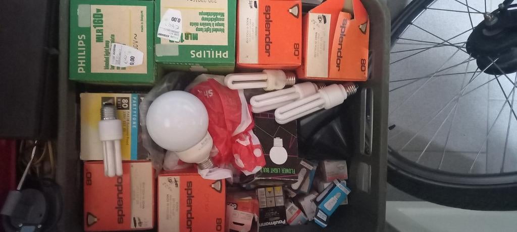 Diverse lampen en gloeilampen - Philips, Splendor, Partytone, Ophalen of Verzenden, Gebruikt, Vintage, Retro