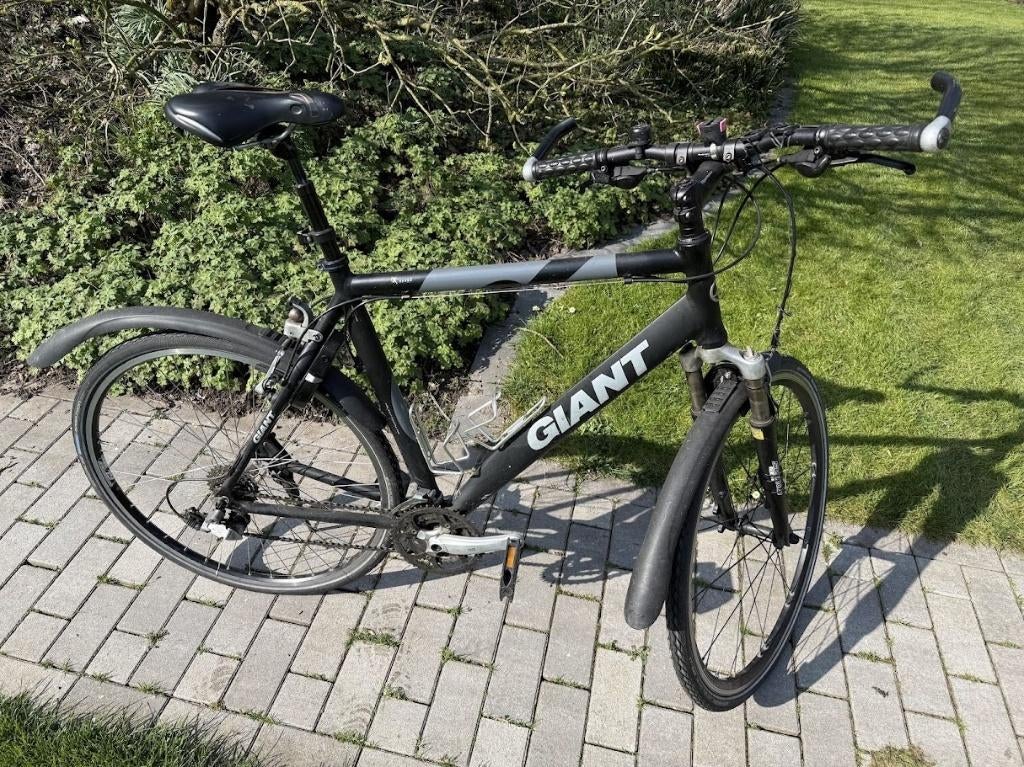 Giant XL Hybride Zwart, Fietsen en Brommers, Fietsen | Heren | Herenfietsen, Ophalen, Gebruikt, Versnellingen, Giant