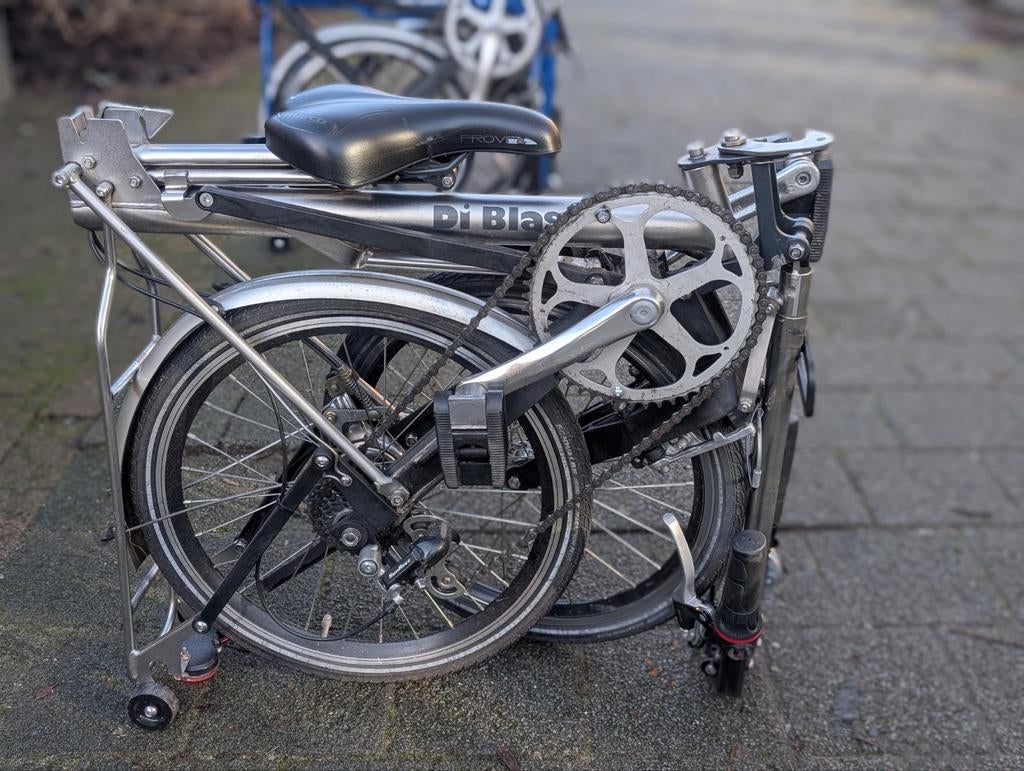 Twee Di Blasi Forens vouwfietsen - zilver en blauw, Fietsen en Brommers, Fietsen | Vouwfietsen, Ophalen of Verzenden