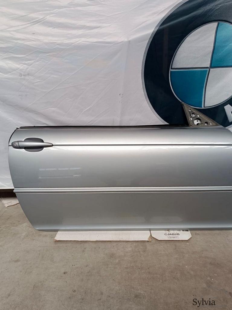 Deur Portier rechts BMW 3 serie E46 Coupe Cabrio Silbergrau, Auto-onderdelen, Gebruikt, -, Deur, -