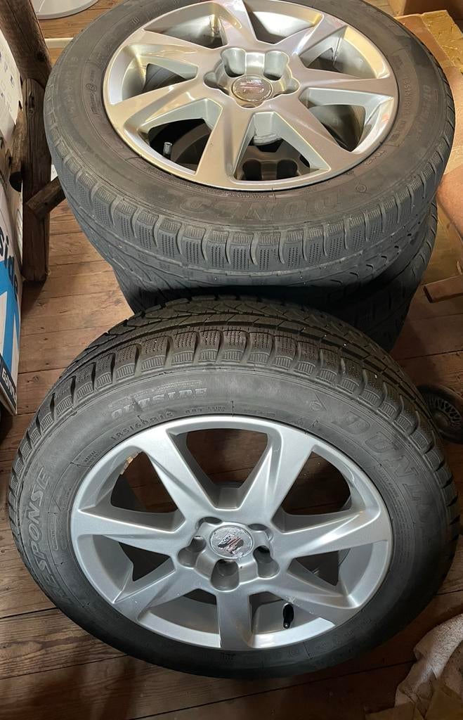 4 winterbanden met velgen 185 / 60 / 15 Seat Ibiza, Ophalen