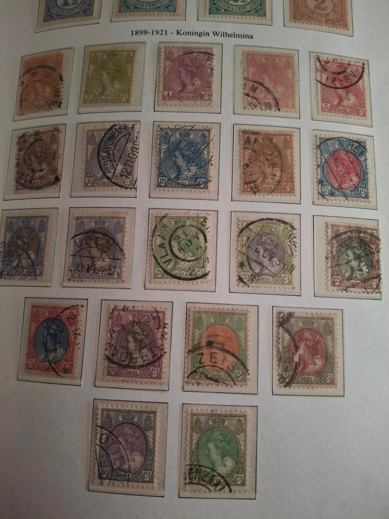 Serie van 21 Nederlandse postzegels Koningin Wilhelmina, Ophalen of Verzenden