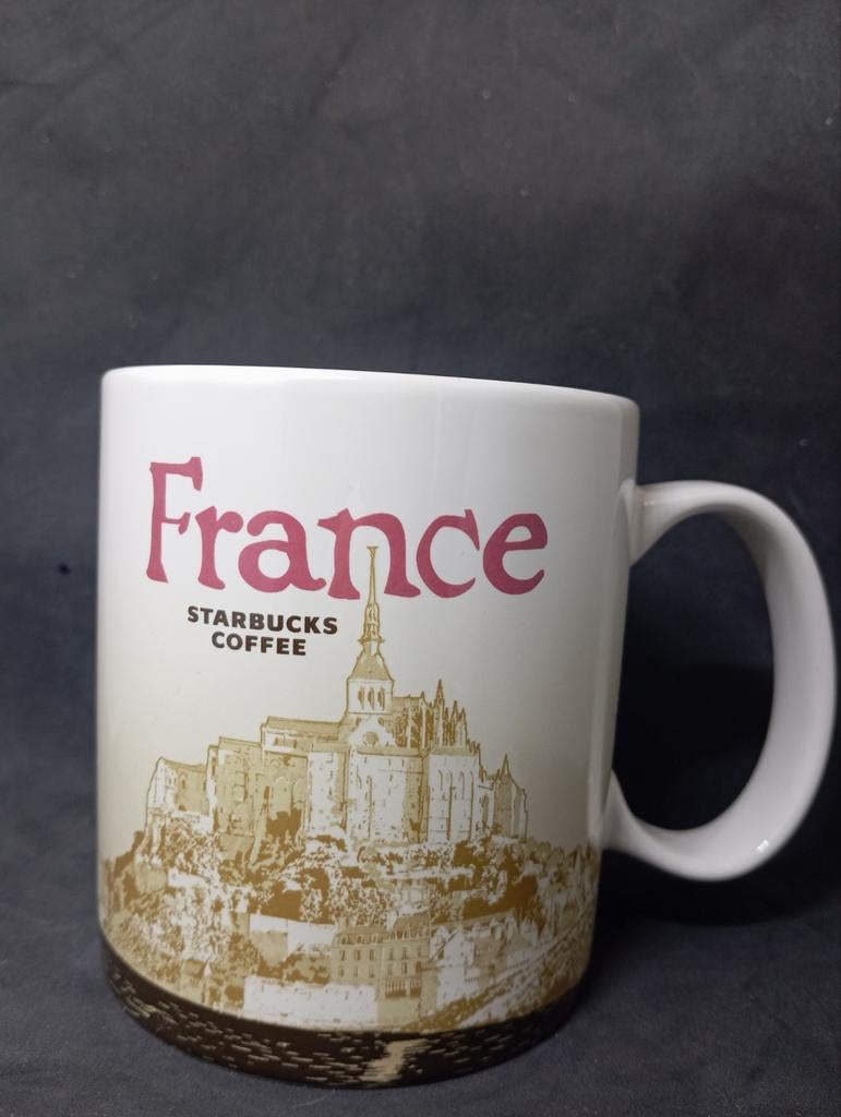 Starbucks France City Mug - Mont Saint-Michel, Ophalen of Verzenden, Zo goed als nieuw, Overige stijlen, Kop(pen) en/of Schotel(s)