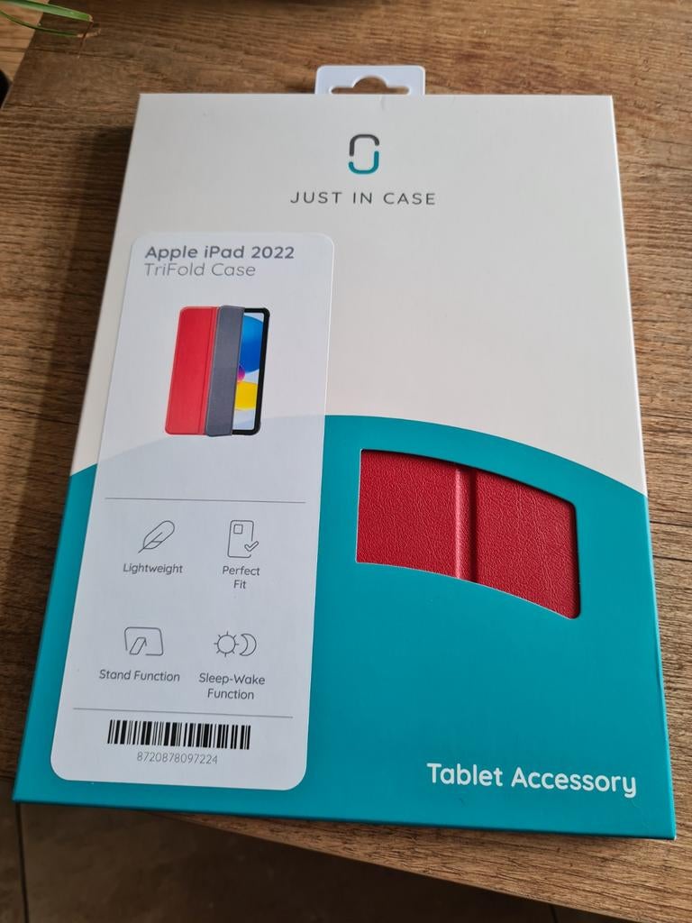 Hoes Apple iPad (A16) TriFold rood NIEUW, Ophalen of Verzenden, Nieuw, 10 inch, Bescherming voor- en achterkant