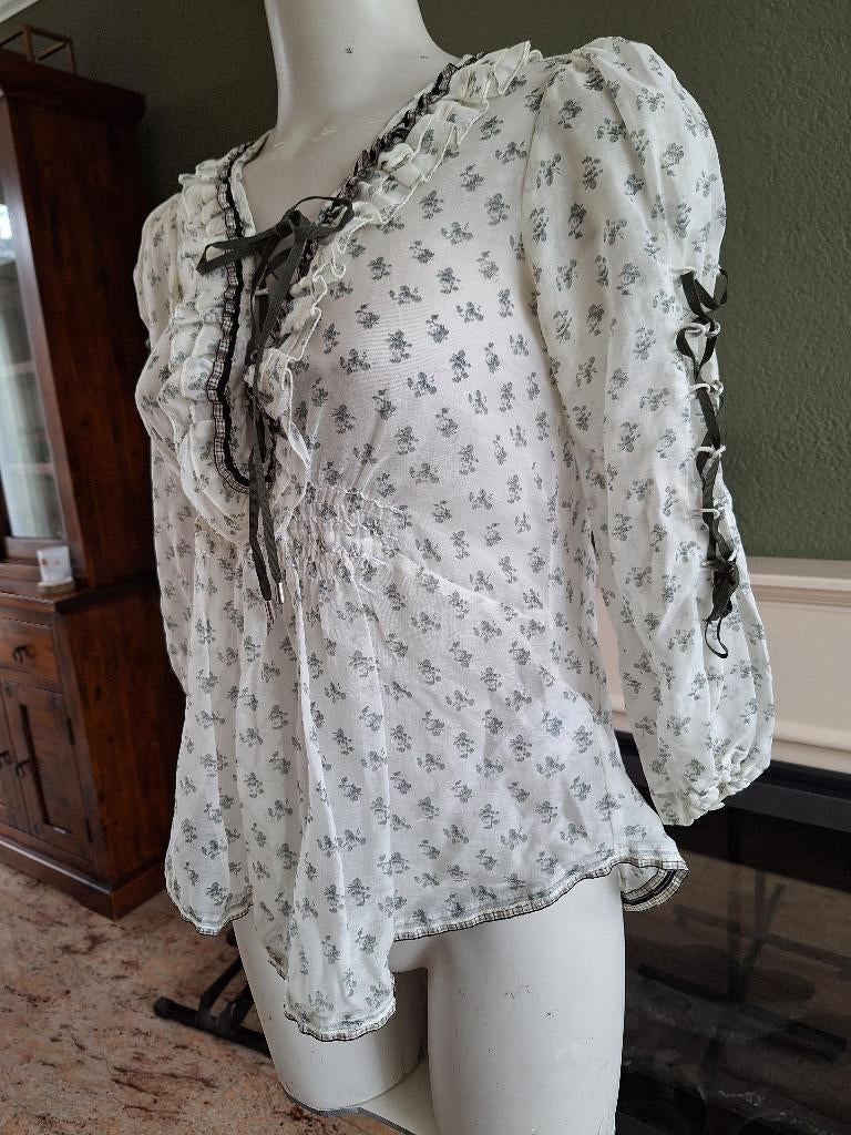 High Use lieflijk blouse tuniek top 34 XS 36 S, Wit, Zo goed als nieuw, Maat 36 (S), Verzenden