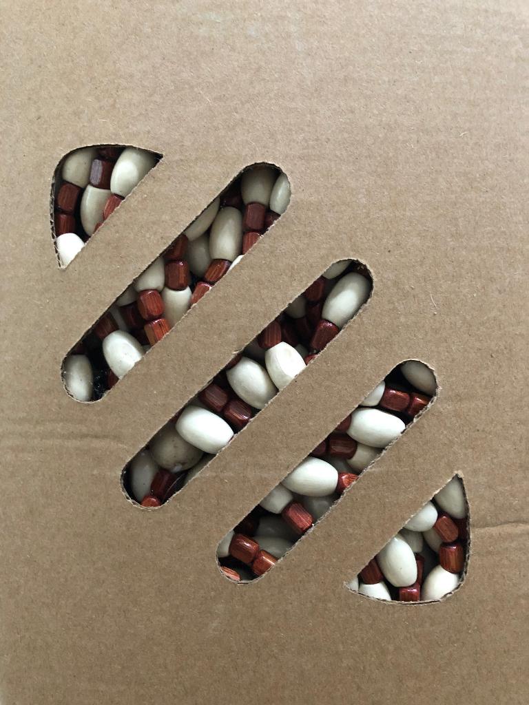 Vliegen gordijn 3x, Bruin, 200 cm of meer, Nieuw, 50 tot 100 cm