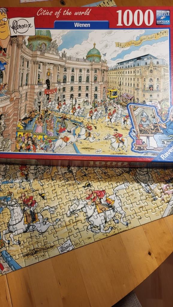 Ravensburger Puzzel 1000 stukjes - Cities of the World Wenen, Ophalen of Verzenden, 500 t/m 1500 stukjes, Gebruikt, Legpuzzel