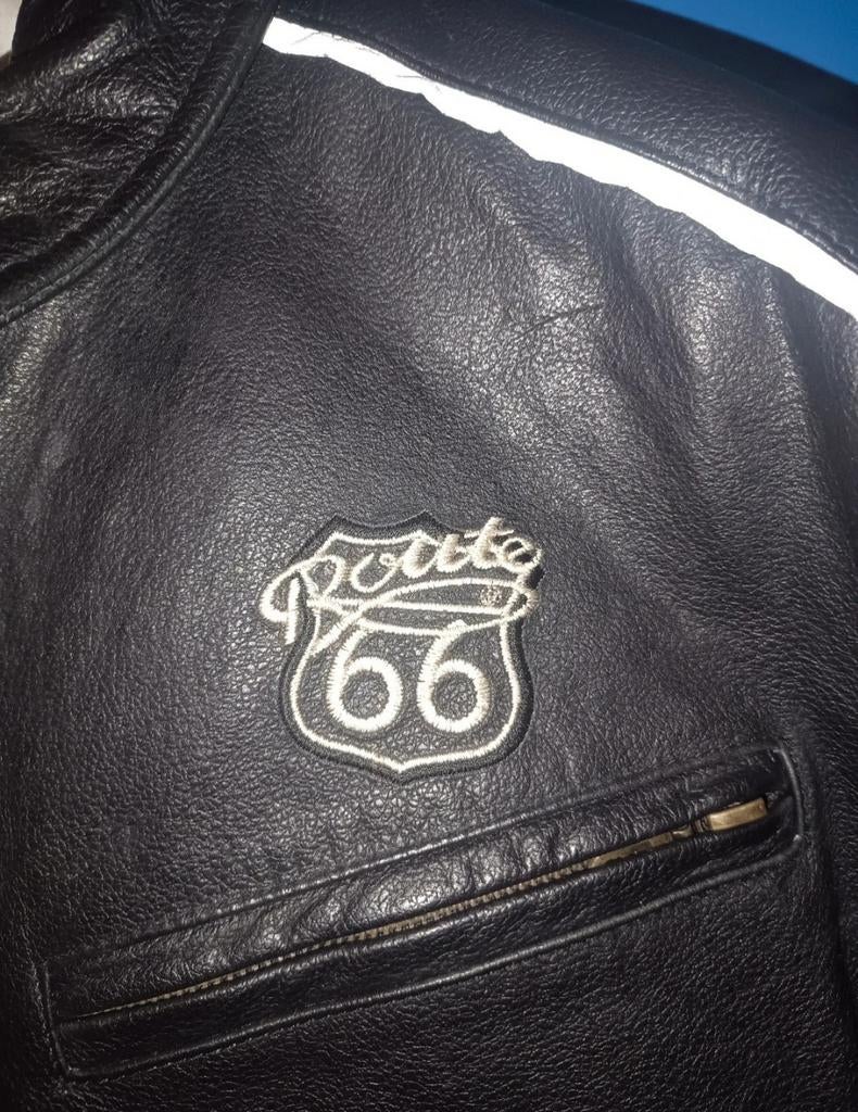 Leren Motorjas Route 66 | Heren maat M kan ook Dames maat XL, Route 66, Dames, Jas | leer, Ophalen of Verzenden