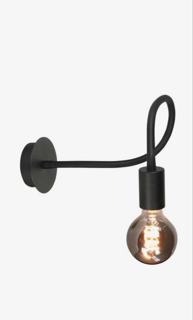 Flexibele wandlamp / plafondlamp - Zwart metaal, Ophalen of Verzenden, Nieuw, Metaal