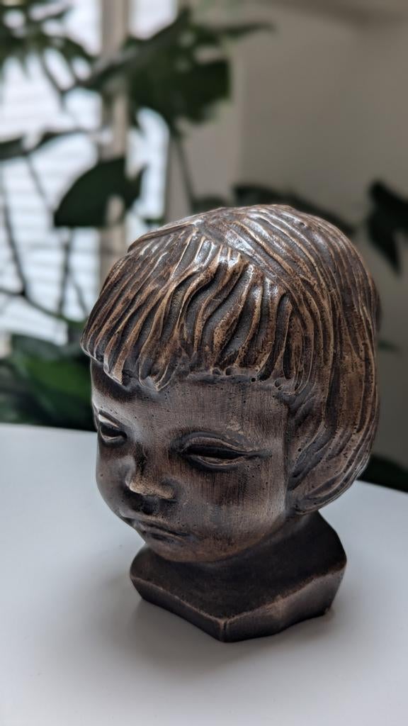 Vintage Kinderhoofd Buste - Gesigneerd AR.241, Ophalen of Verzenden