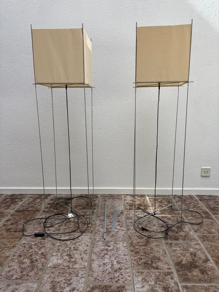 Lotek schemerlampen 2 stuks, Huis en Inrichting, Lampen | Vloerlampen, Ophalen, Gebruikt, Stof, 150 tot 200 cm