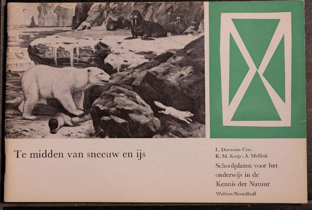 schoolplaat boekje – Te midden van sneeuw en ijs, Antiek en Kunst, Antiek | Schoolplaten, Ophalen of Verzenden, Natuur en Biologie