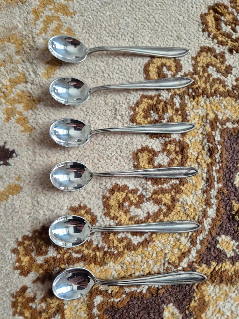 6 kleine theelepeltjes van keltum, Antiek en Kunst, Antiek | Bestek, Ophalen