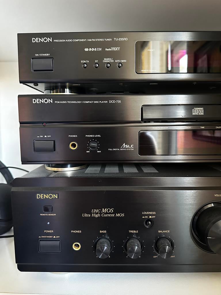 Denon hifi-set: tuner, cd-speler en versterker, Audio, Tv en Foto, Stereo-sets, Ophalen, Denon, Zo goed als nieuw, Cd-speler
