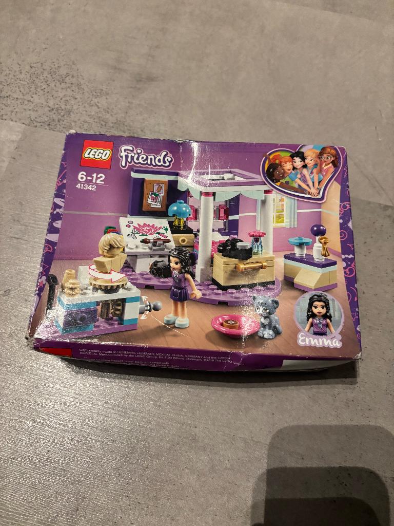 lego friends setnummer 41342 Emma's luxe slaapkamer, Ophalen of Verzenden, Zo goed als nieuw, Complete set, Lego