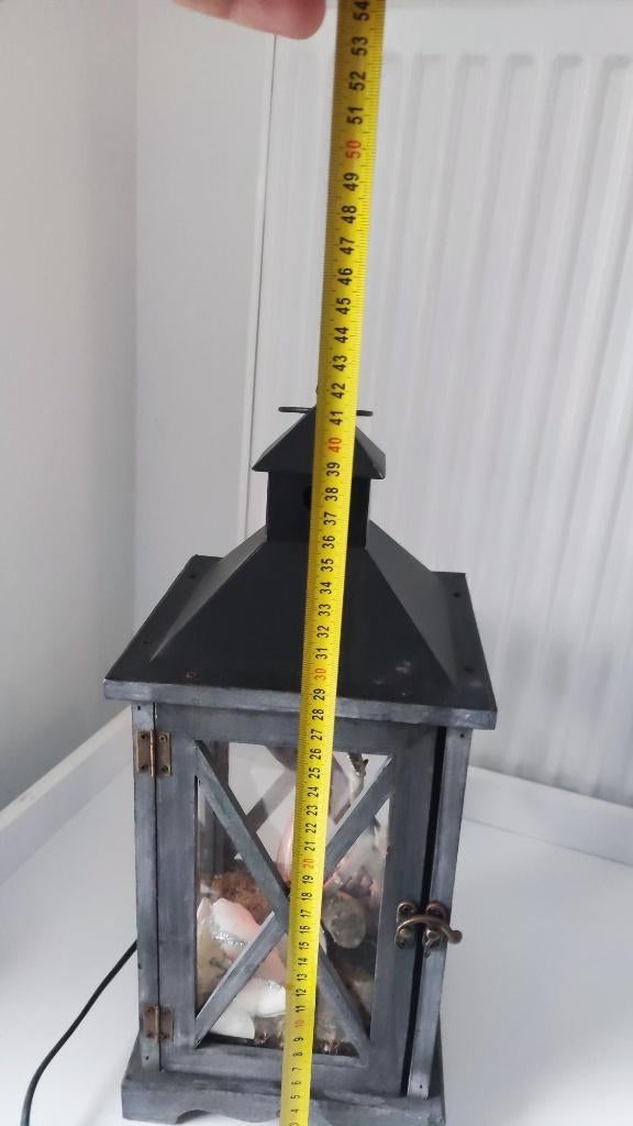 decoratie verlichting lantaarn, Ophalen of Verzenden, Hout, Minder dan 25 cm