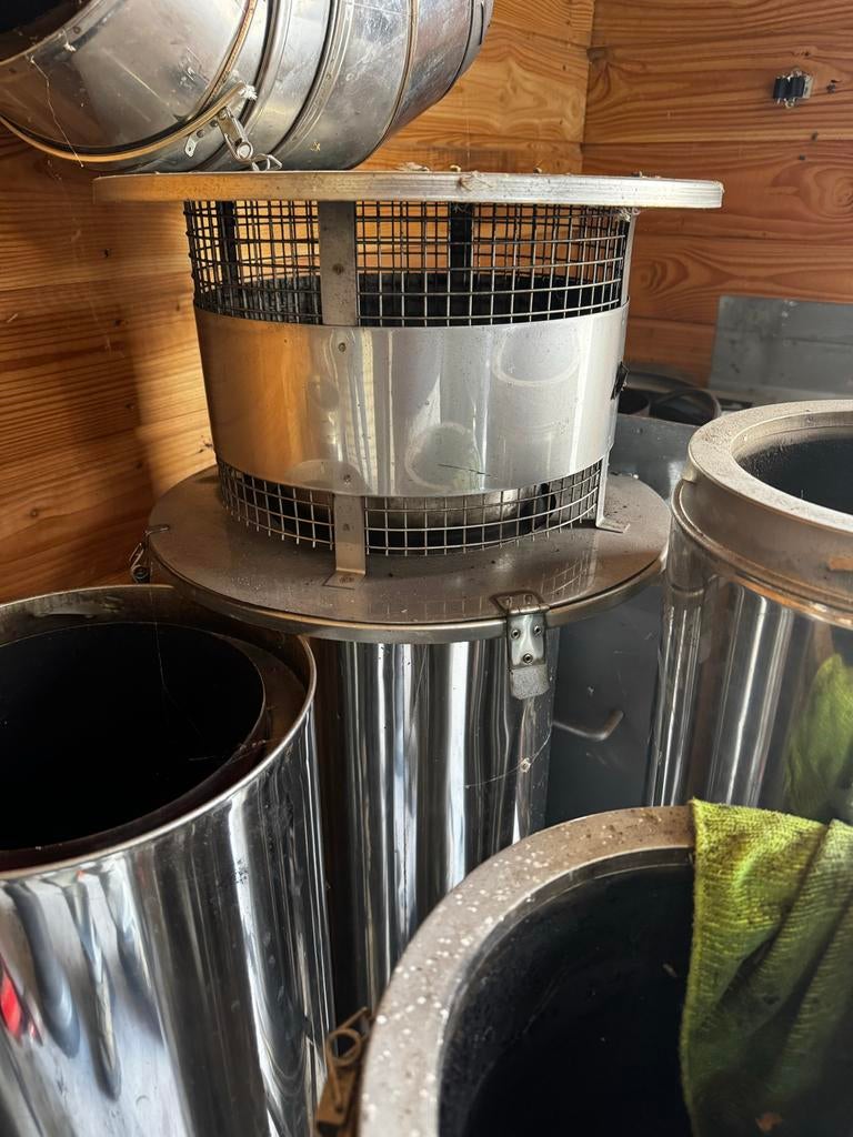 Houtkachel inclusief dubbelwandige pijpen, Ophalen, Gebruikt, Houtkachel, X