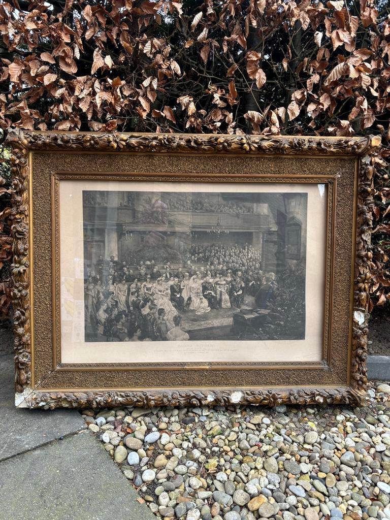 Schilderijlijst antiek brocante koningin Wilhelmina, Antiek en Kunst, Ophalen