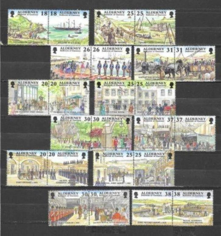 Alderney. 3 series Historical Development, postfris, Verzenden, Postfris
