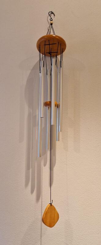 Windgong, hout, bruin, windspel, Ophalen of Verzenden, Nieuw