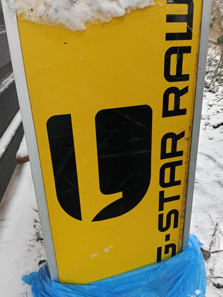 Te koop: Reclame Lichtbak G-STAR RAW., Ophalen of Verzenden, Zo goed als nieuw, Cult, collectors item. Special object.