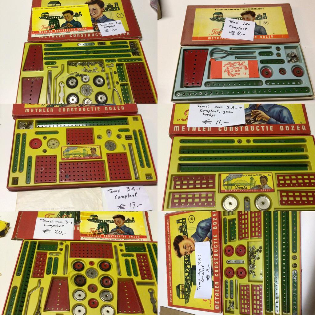 Vintage Temsi Constructie Dozen, Antiek en Kunst, Antiek | Speelgoed, Ophalen of Verzenden