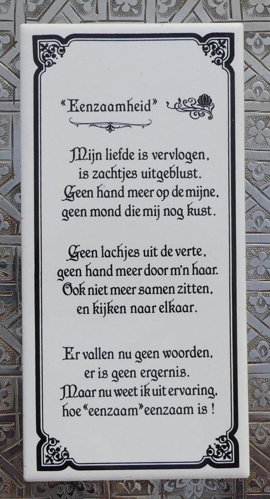 SPHINX Wand Tegel Gedicht EENZAAMHEID, Antiek en Kunst, Ophalen of Verzenden