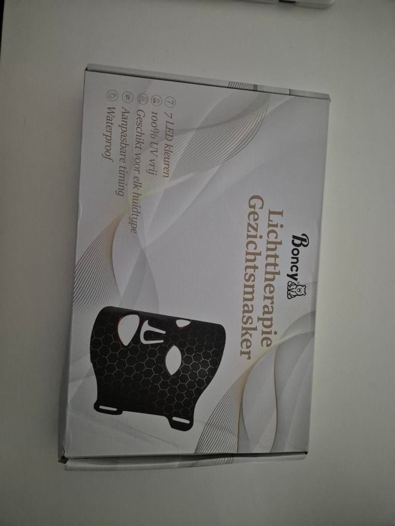 Boncy Lichttherapie Gezichtsmasker - Nieuwstaat, Ophalen of Verzenden, Zo goed als nieuw, Gehele gezicht, Reiniging
