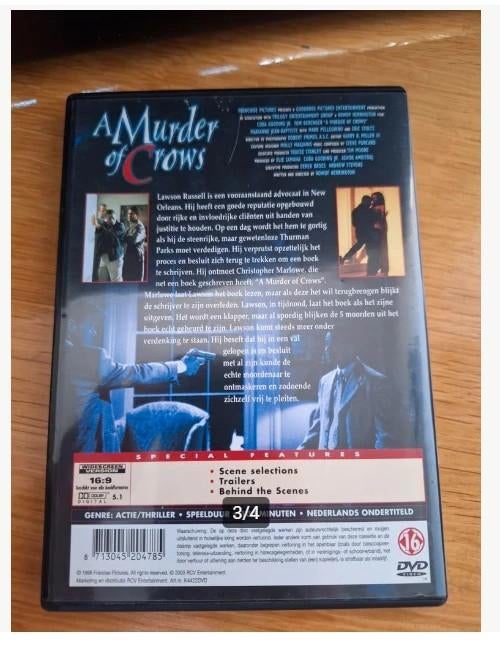 Dvd a murder of craws h3, Vanaf 16 jaar, Ophalen of Verzenden, Zo goed als nieuw, Detective en Krimi