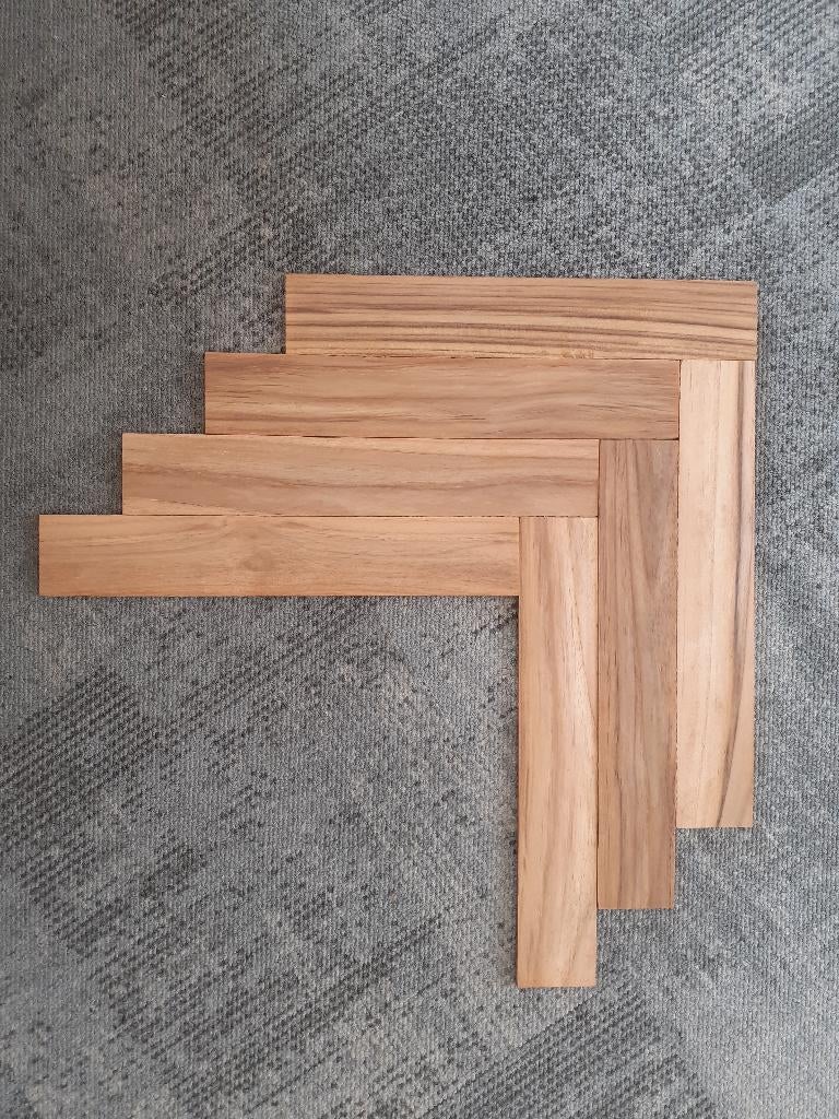 Teak wandbekleding 6x70x1050mm - per 25 stuks = 1.83m2, Tuin en Terras, Palen, Balken en Planken, Nieuw, Planken, Minder dan 180 cm