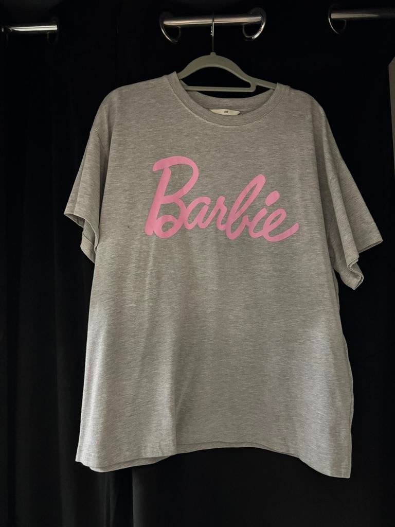 Shirt Barbie, Ophalen of Verzenden, Zo goed als nieuw, Grijs, Korte mouw
