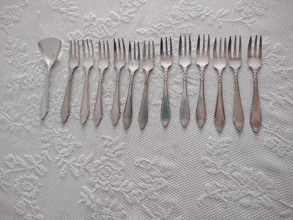 gero 40 schepje en gebaksvorkjes (12), Ophalen of Verzenden