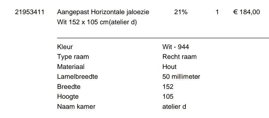 3 Witte houten jaloezieën zgan - Verschillende maten, Ophalen, 150 tot 200 cm, Zo goed als nieuw, Modern