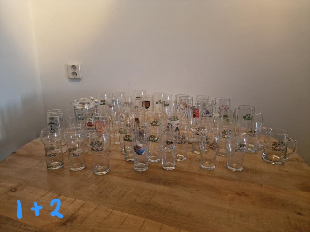 Grolsch verzameling bierglazen, Ophalen, Zo goed als nieuw, Bierglas