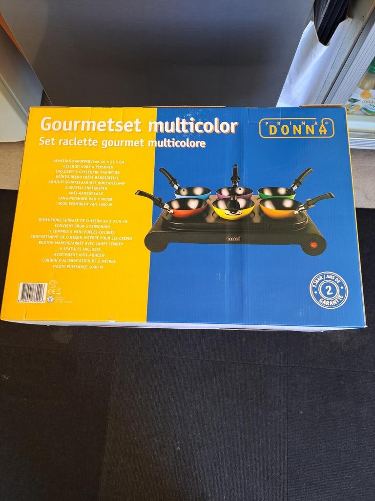 Nieuwe gourmetset multicolor voor 6 personen, Ophalen of Verzenden