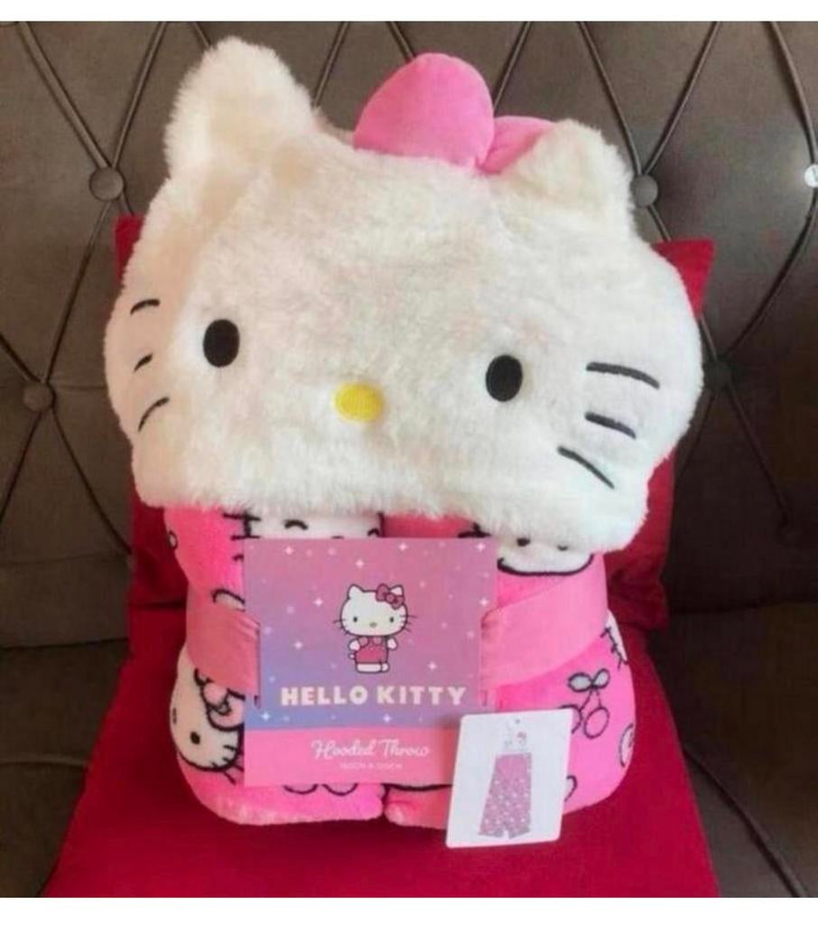 Hello Kitty - Deken met capuchon 150 x 120 CM nieuw dekentje, 100 cm of meer, Nieuw, Ophalen of Verzenden, H