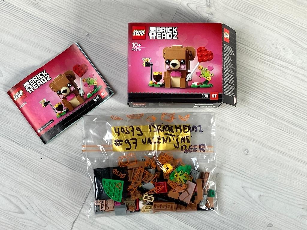 Lego 40379 - Brick Headz 97 'Valentijnsbeer', Ophalen of Verzenden, Zo goed als nieuw, Complete set, Lego