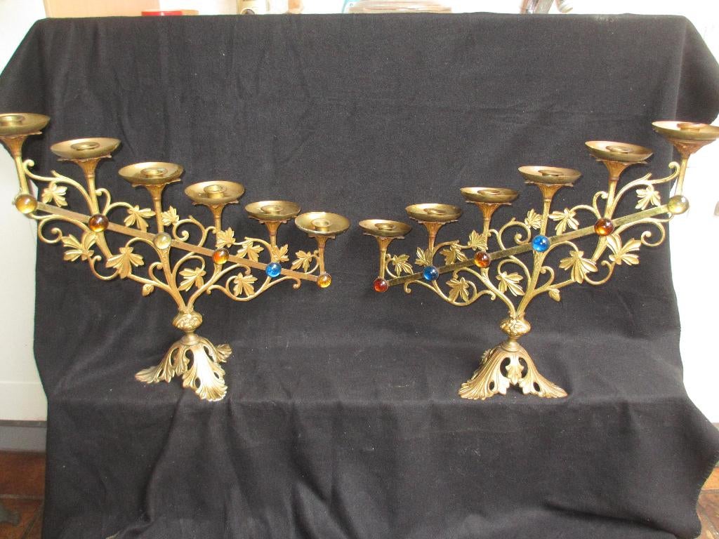 Kandelaar Oogstkandelaar Kaarsenstandaard Kerkkandelaar set, Antiek en Kunst, Antiek | Kandelaars, Ophalen of Verzenden, Koper of Brons