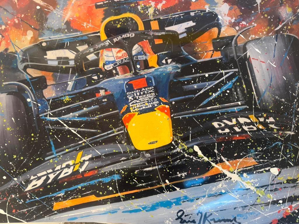 MAX VERSTAPPEN Auto en Mix Media Kunst van Eric Jan Kremer, Ophalen, Nieuw, Formule 1