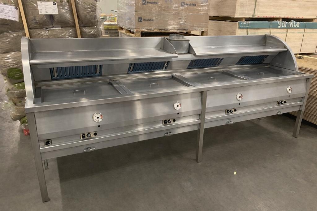 NIEUWE visbak oven oliebollenbak / 4 pans frituur visbakoven, 4 liter of meer, Nieuw, Ophalen of Verzenden, BBT | Food Equipment