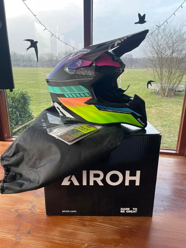 Airoh PRISMA MAT Nieuw in doos, Maat L Cross Helm, Motoren, Kleding | Motorhelmen, Offroadhelm, Ophalen of Verzenden, L, Nieuw met kaartje