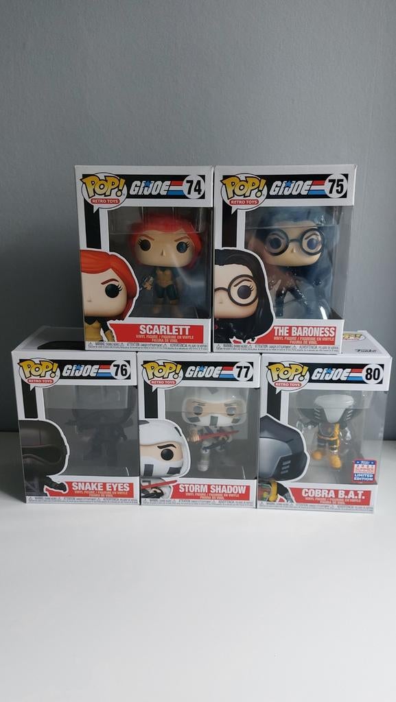 Set Funkopop G.I.Joe nummer 74,75,76,77 en 80, Ophalen of Verzenden, Zo goed als nieuw