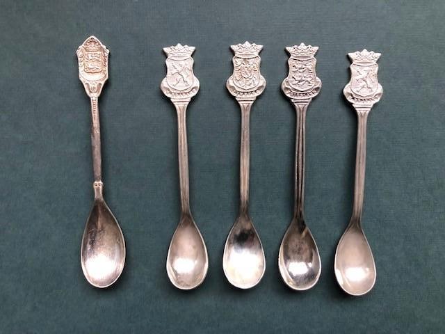 Theelepeltjes o.a. v Nelle afbeeldingen Provincies Nederland, Ophalen of Verzenden