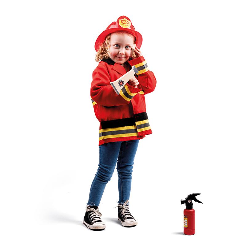 Bigjigs verkleedkleren met accessoires Brandweer, Jongen of Meisje, Nieuw, Ophalen of Verzenden, Info@bezigebijtjezzz.nl