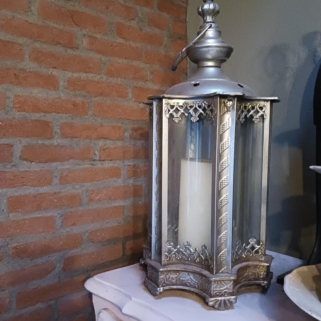 Mooi groot windlicht, Ophalen, Zo goed als nieuw, Overige materialen, 50 tot 75 cm