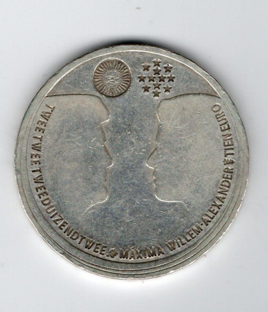 10 Euro 2002 Huwelijksmunt, Postzegels en Munten, Munten | Nederland, Verzenden, Koningin Beatrix, Zilver, Euro's