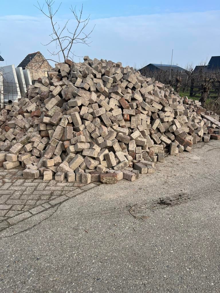 Gebakken klinkers dikformaat 340 m2, Ophalen, Gebruikt, 10 m² of meer, Klinkers