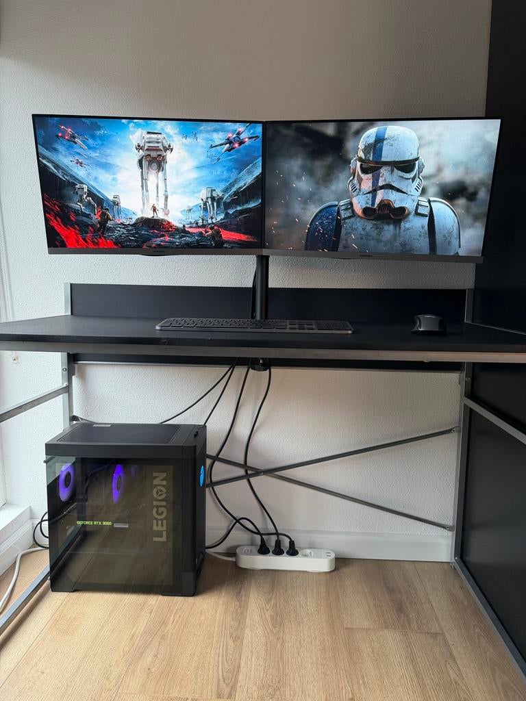 Krachtige Gaming Setup | Lenovo Legion T5/Ryzen 5 +monitoren, Computers en Software, Desktop Pc's, HDD, Virtual Reality, Zo goed als nieuw