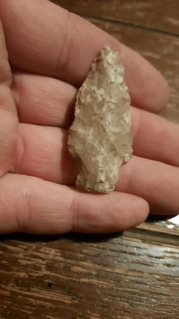 Pijlpunt speerpunt prehistorie, Verzamelen, Mineralen en Fossielen, Ophalen of Verzenden